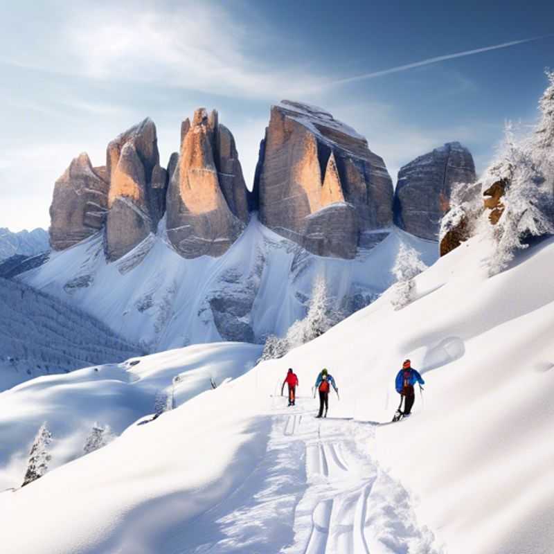 Visitez les charmants villages de montagne et goûtez à la cuisine locale dans les Dolomites, Italie, entre l'hiver et le printemps
