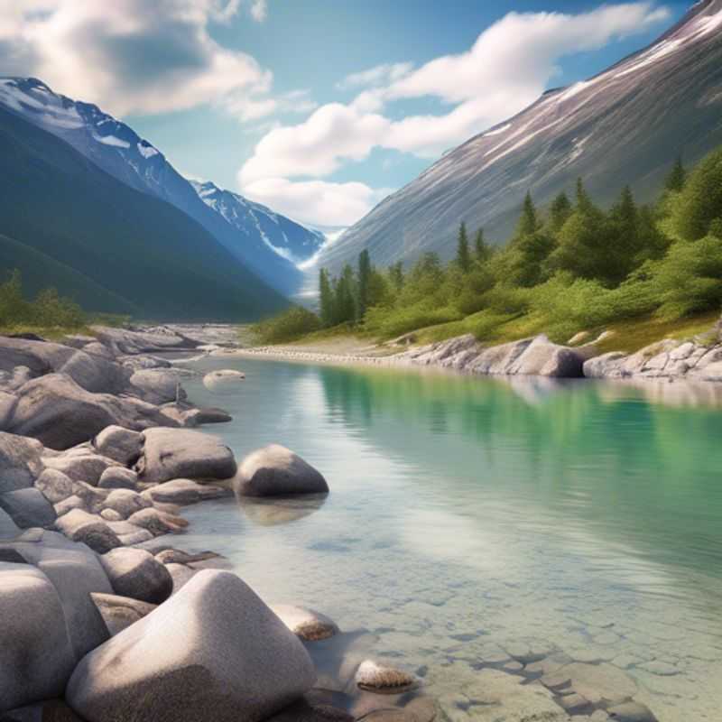 Un couple de nomades numériques en caravane, explorant le sentier Chilkoot, à la frontière entre les États-Unis et le Canada, entre l'été et l'automne. Le sentier offre des vues panoramiques sur les montagnes et les lacs, une aventure idéale pour les voyageurs en quête de nature sauvage.
