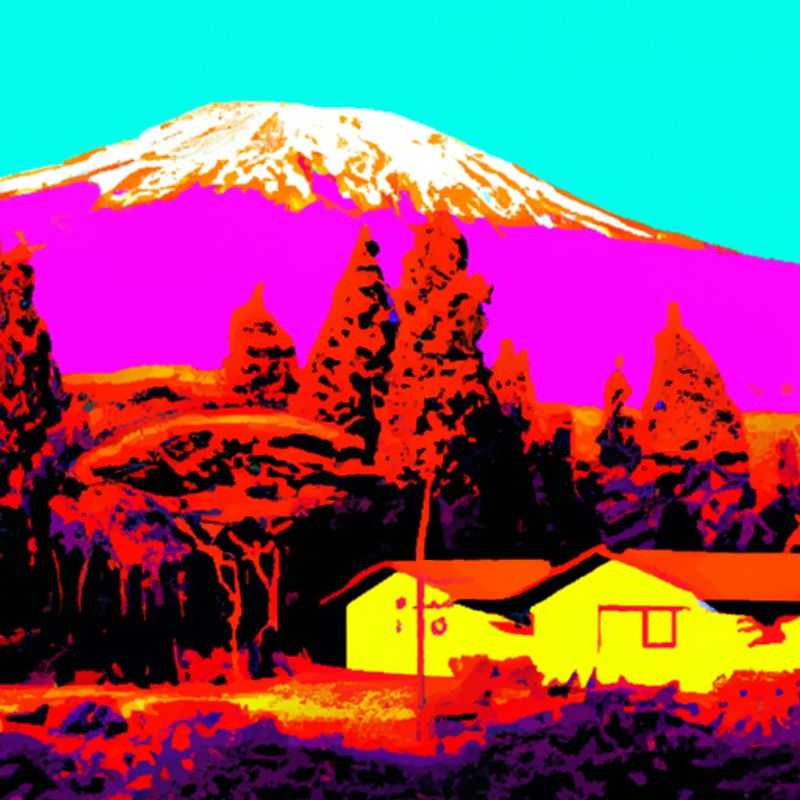 Un solitaire aventurier du budget contemplant avec émerveillement le majestueux Kilimandjaro, en Tanzanie, lors de son périple de trois semaines durant l'automne.