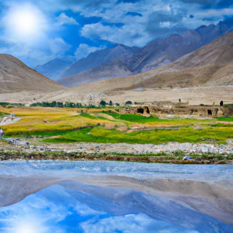 Observación de estrellas en el Lago Karakul en las Montañas del Pamir en invierno