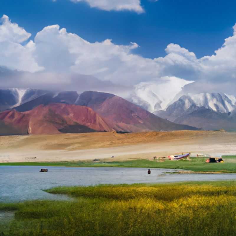 Visita a la fortaleza de Yamchun en la Carretera del Pamir, Asia Central durante el invierno