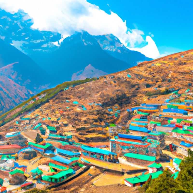 Visita al Monasterio Tengboche en el Campamento Base del Monte Everest, Nepal, durante el Invierno