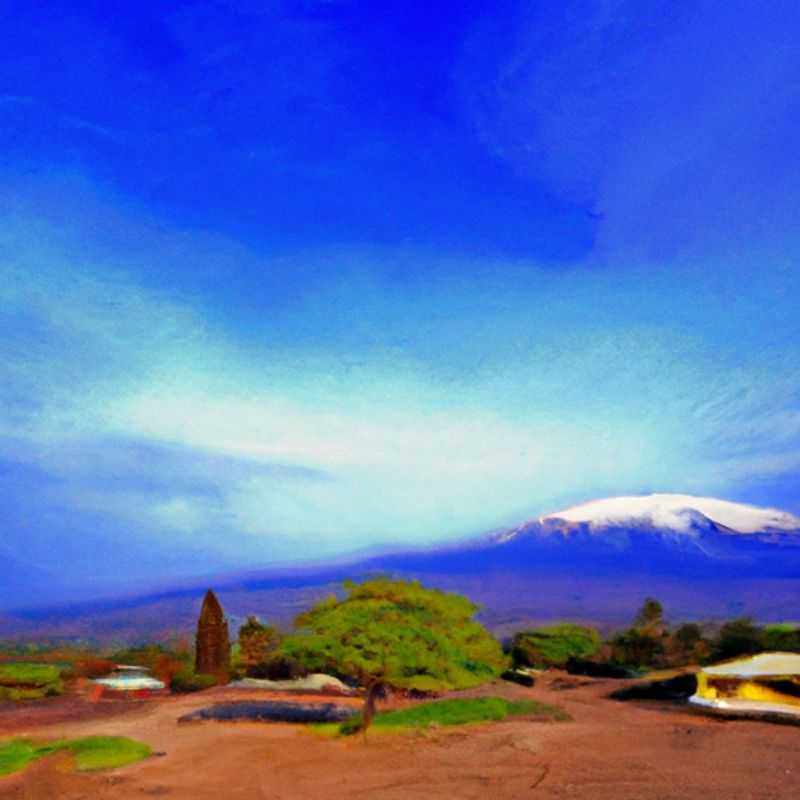The Staycationers, a group of four intrepid backpackers, stand in awe before the majestic snow-capped peak of Mount Kilimanjaro, Tanzania, their two-week spring adventure unfolding against the backdrop of this iconic African landscape.