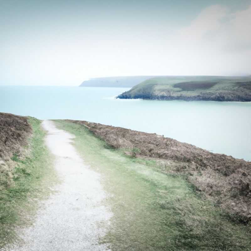 Un nómada digital solitario contempla la impresionante belleza del sendero costero de Pembrokeshire, Gales, durante una escapada de 24 horas en primavera, fusionando trabajo y aventura en un entorno costero inspirador.