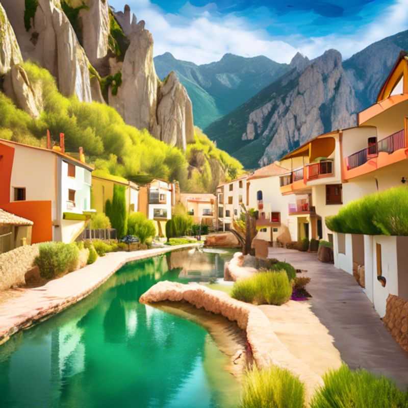 Cuatro nómadas digitales disfrutando de la impresionante belleza de El Camino del Cares en España, rodeados de paisajes primaverales, durante su aventura de una semana como viajeros románticos.