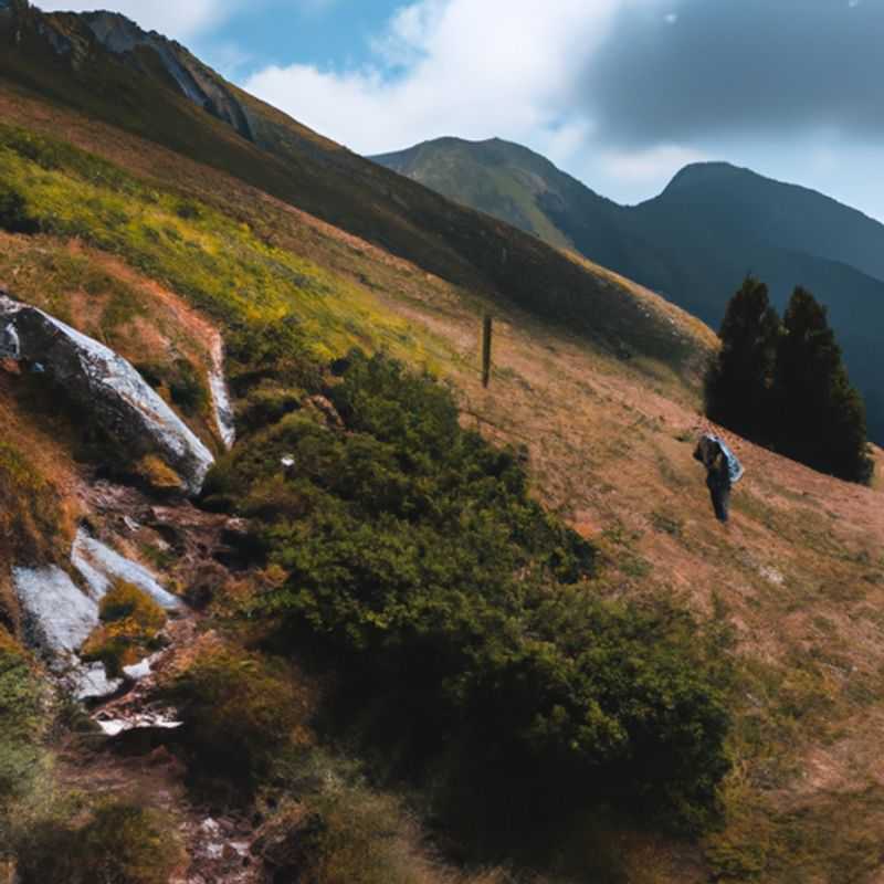 A solitary traveler immerses themselves in the breathtaking panorama of Alta Via 1, Italy, a 5-day spring sojourn that unveils the majestic Dolomites, their rugged peaks piercing the azure sky.