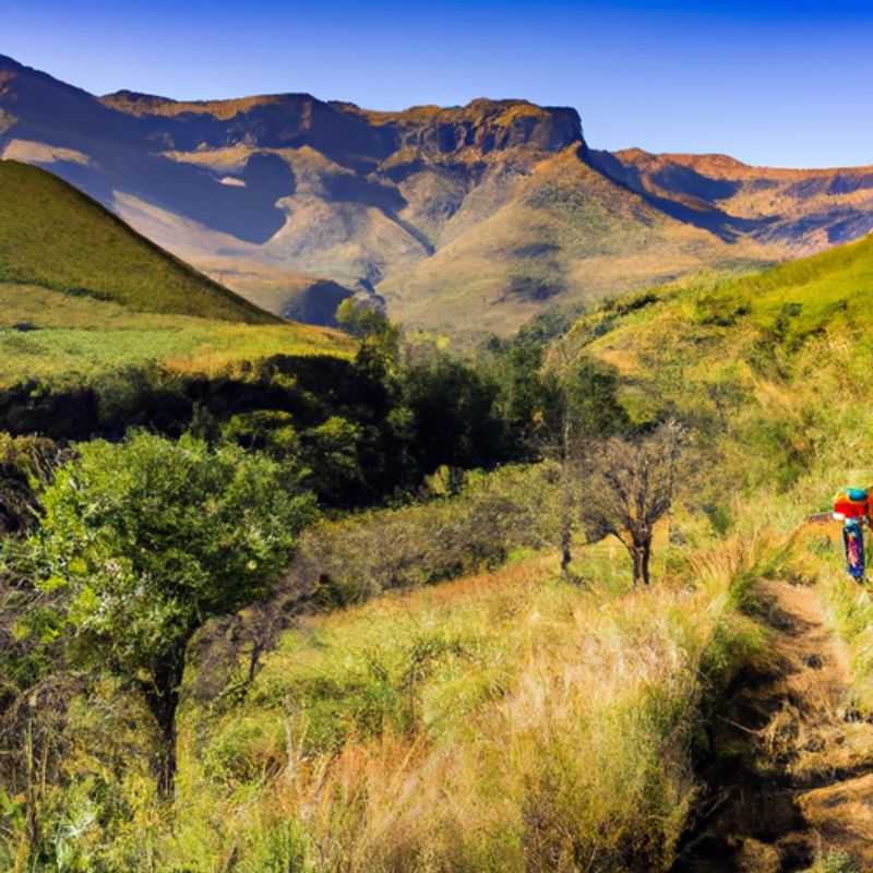 Excursión veraniega a la escalada en la Montaña de la Catedral en Drakensberg, Sudáfrica