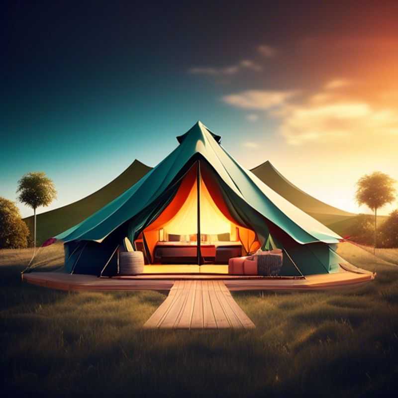 Une tente de glamping luxueuse et pré-installée, offrant un séjour confortable et élégant en pleine nature.