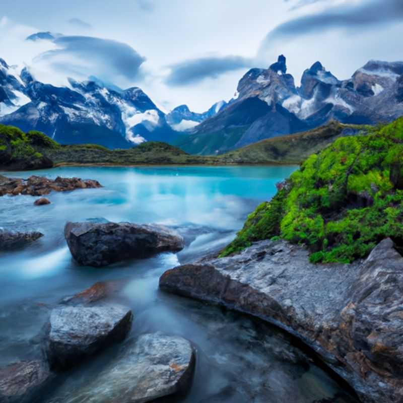 Découvrez le lac Pehoé gelé lors d'une randonnée hivernale au W-Trek dans le parc national Torres del Paine au Chili