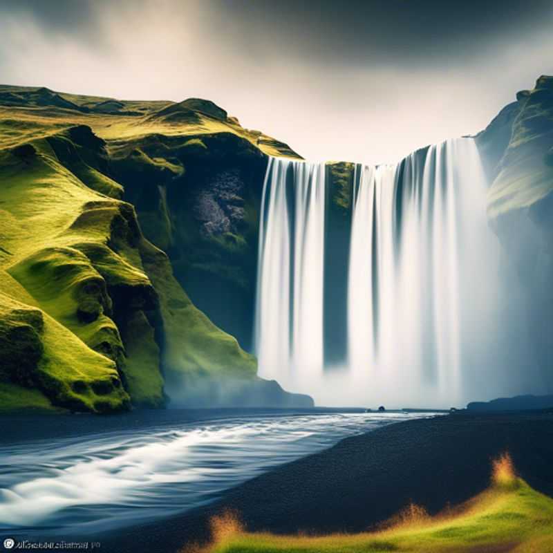 A group of six digital nomads, known as The Social Media Traveler, capturing the stunning landscapes along Iceland's Ring Road during a vibrant summer-to-fall adventure, showcasing lush greenery and dramatic volcanic scenery.