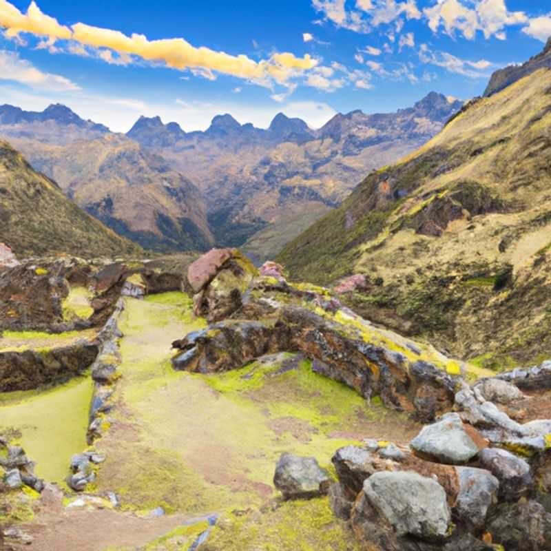 Explorando la Ciudad de Machu Picchu en el Camino Inca de Lares, Perú, en Primavera