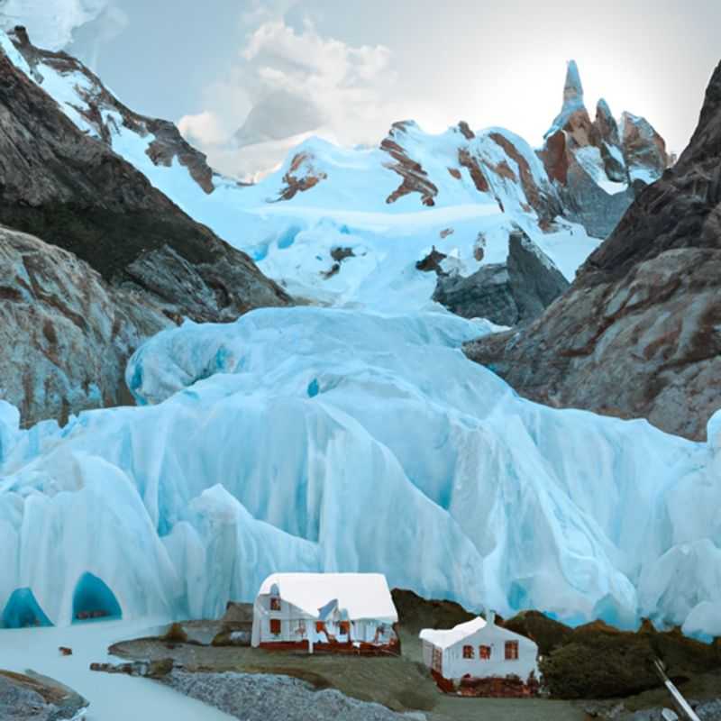 Camping en la Patagonia en el Circuito Huemul&#44; Argentina en invierno