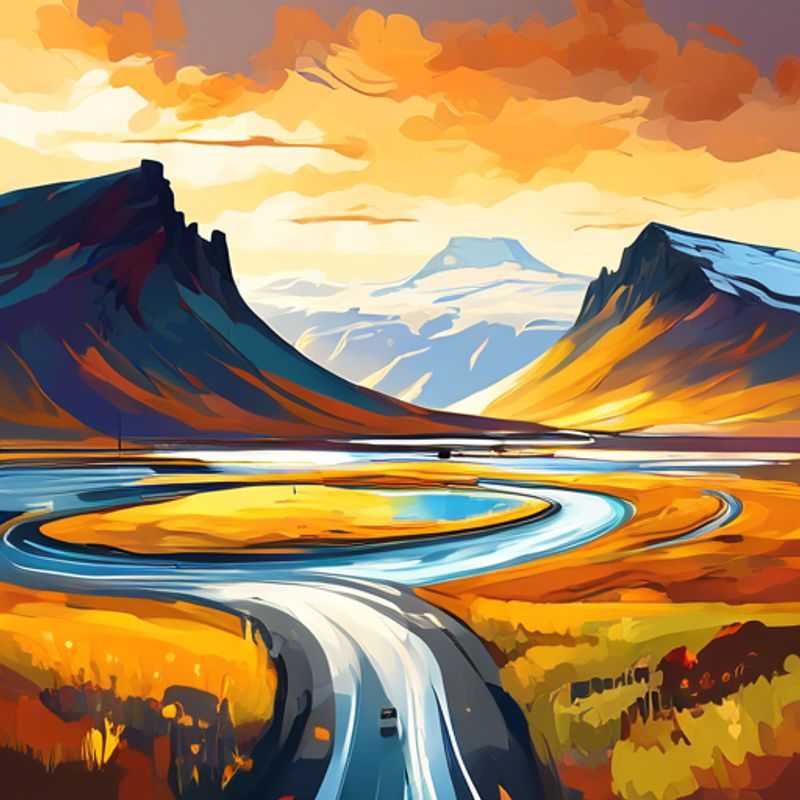 A group of six digital nomads, known as The Social Media Traveler, capturing the stunning landscapes along Iceland's Ring Road during a vibrant summer-to-fall adventure, showcasing lush greenery and dramatic volcanic scenery.