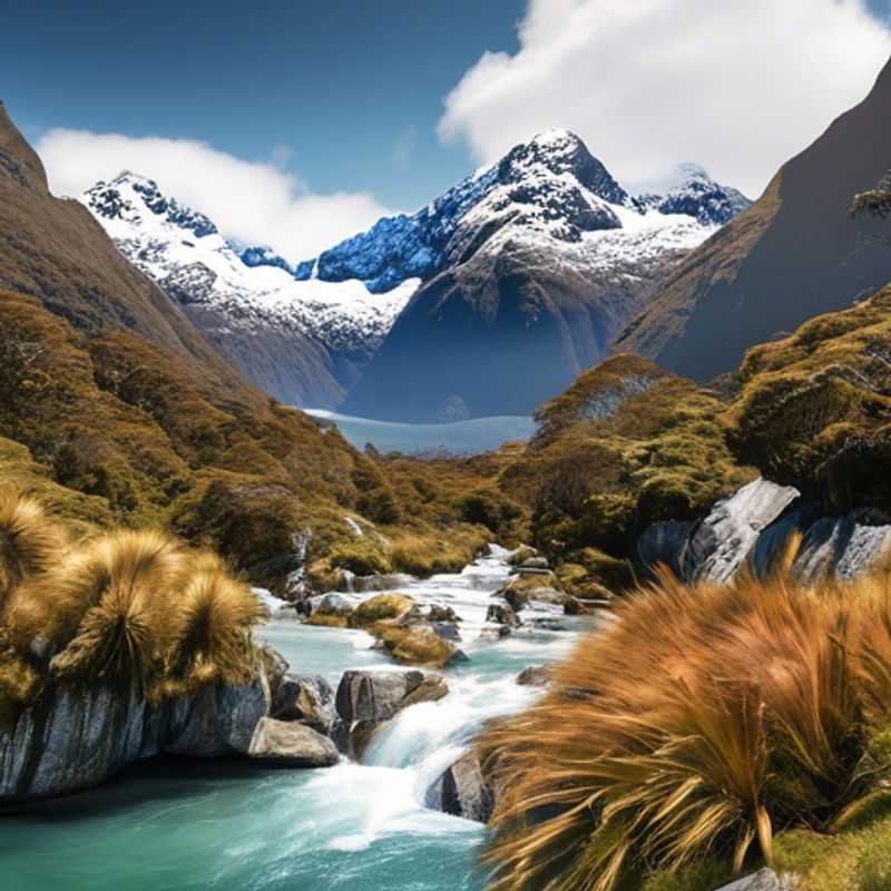 Profitez d'un coucher de soleil romantique sur la rivière Routeburn lors de votre randonnée sur le sentier Routeburn en Nouvelle-Zélande cet automne