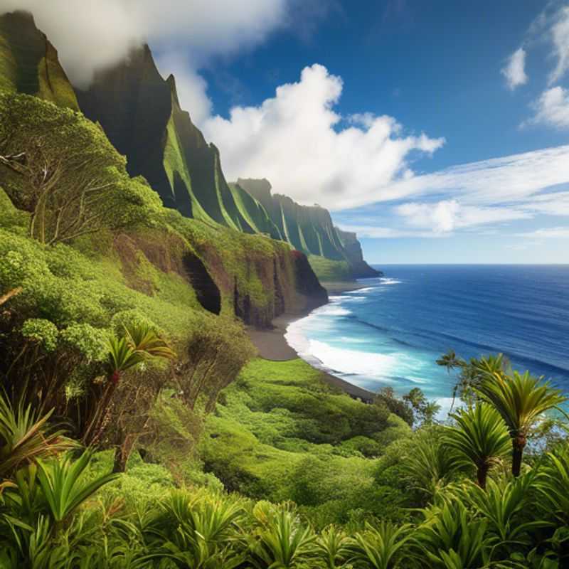 Explorez les chutes de Hanakapiai et la plage de Hanakapiai sur le sentier de Kalalau, Hawaï au printemps