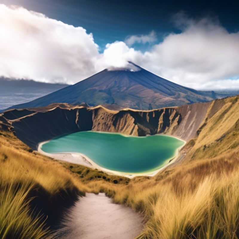 Le couple nomade numérique The Staycationer profitant d'une vue imprenable sur le volcan Cotopaxi dans le parc national équatorien, au crépuscule entre l'été et l'automne, avec leur caravane en toile de fond.