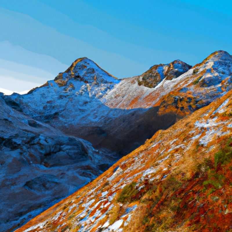 A lone traveler, immersed in the breathtaking panorama of Aonach Eagach Ridge, Scotland, during a weeklong winter sojourn. The snow-laden peaks and rugged terrain paint a picture of solitude and serenity, inviting the wanderer to embrace the tranquility of the Scottish Highlands.
