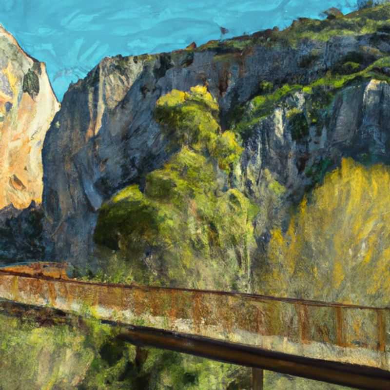 Quatre personnes profitant de la vue imprenable depuis le Caminito del Rey, un sentier escarpé niché dans les falaises spectaculaires d'El Chorro, en Espagne, lors de leur escapade printanière de deux semaines.