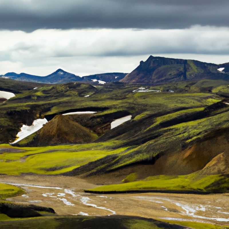 A couple embarks on a breathtaking journey along the vibrant Laugavegur Trail in Iceland, where the hues of summer and fall intertwine, creating a canvas of unparalleled beauty.