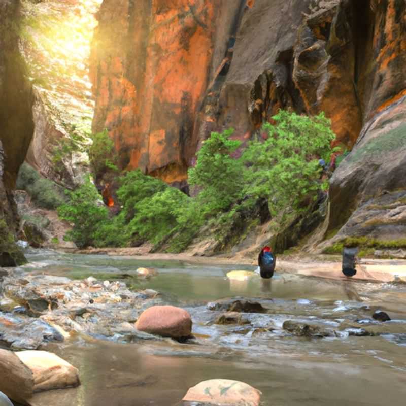 Camping au camping de Watchman dans le parc national de Zion, aux États-Unis, au printemps