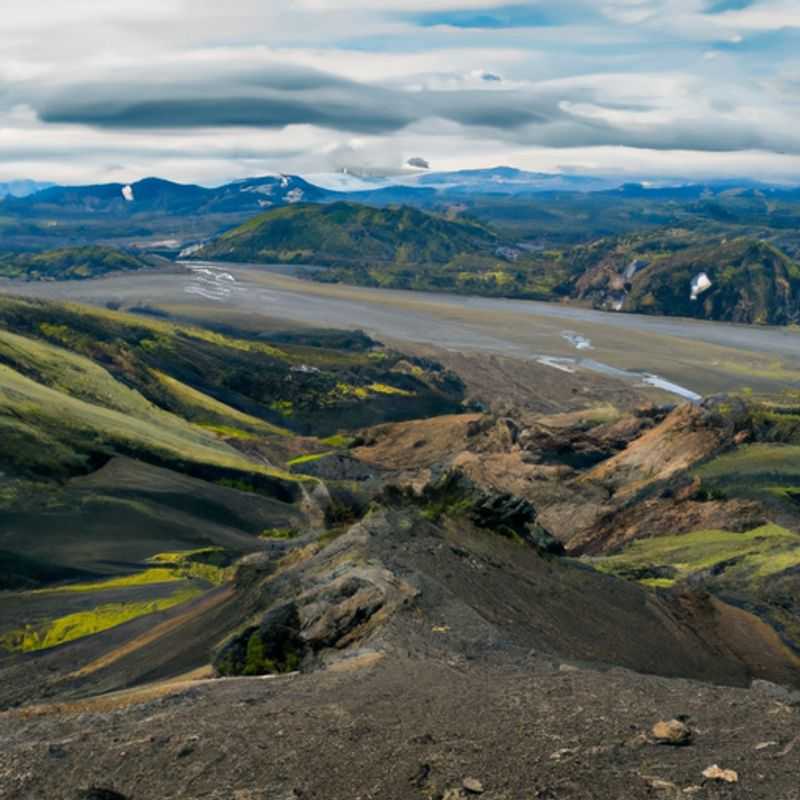 Caminata por el valle de Thórsmörk en el sendero de Laugavegur, Islandia, entre verano y otoño
