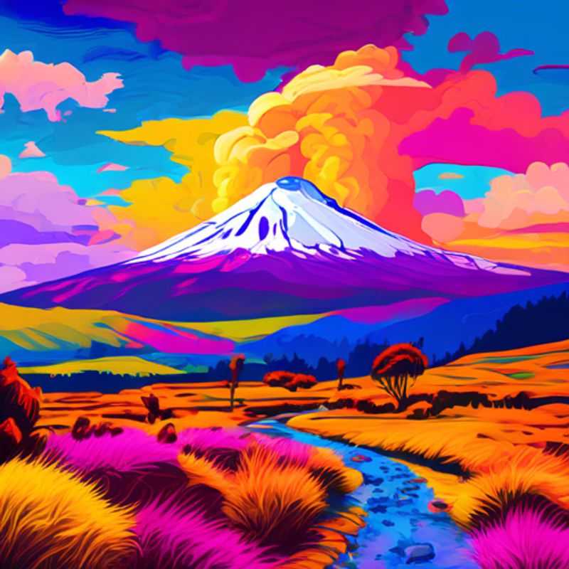 Le couple nomade numérique The Staycationer profitant d'une vue imprenable sur le volcan Cotopaxi dans le parc national équatorien, au crépuscule entre l'été et l'automne, avec leur caravane en toile de fond.