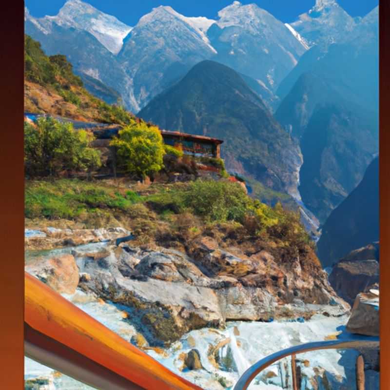 Visite au monastère de Ganden Sumtseling dans les gorges du Saut du tigre, en Chine au printemps.