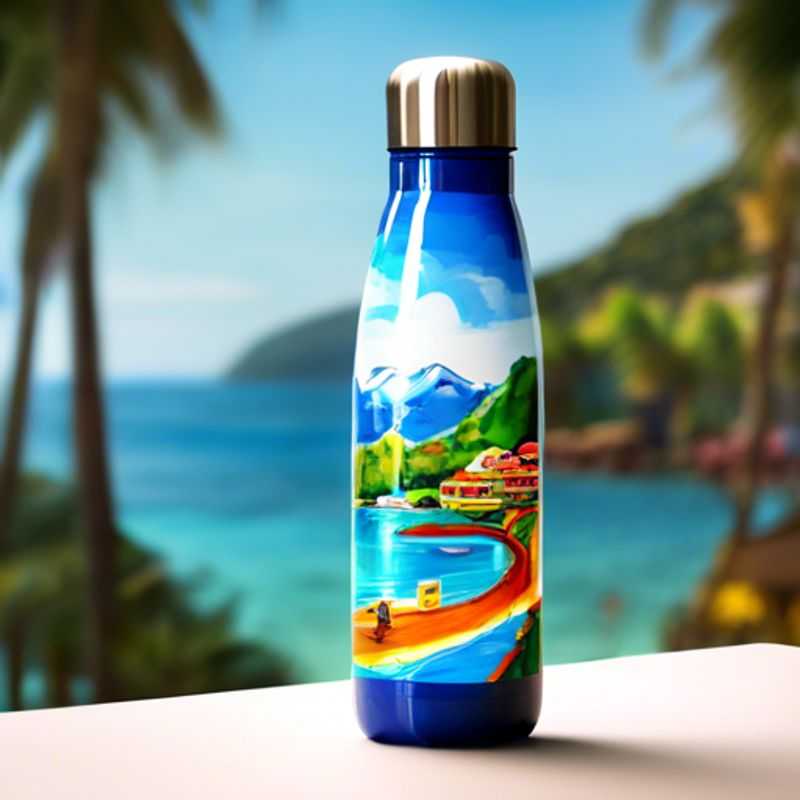 Botella de agua reutilizable para hidratarse de forma sostenible.
