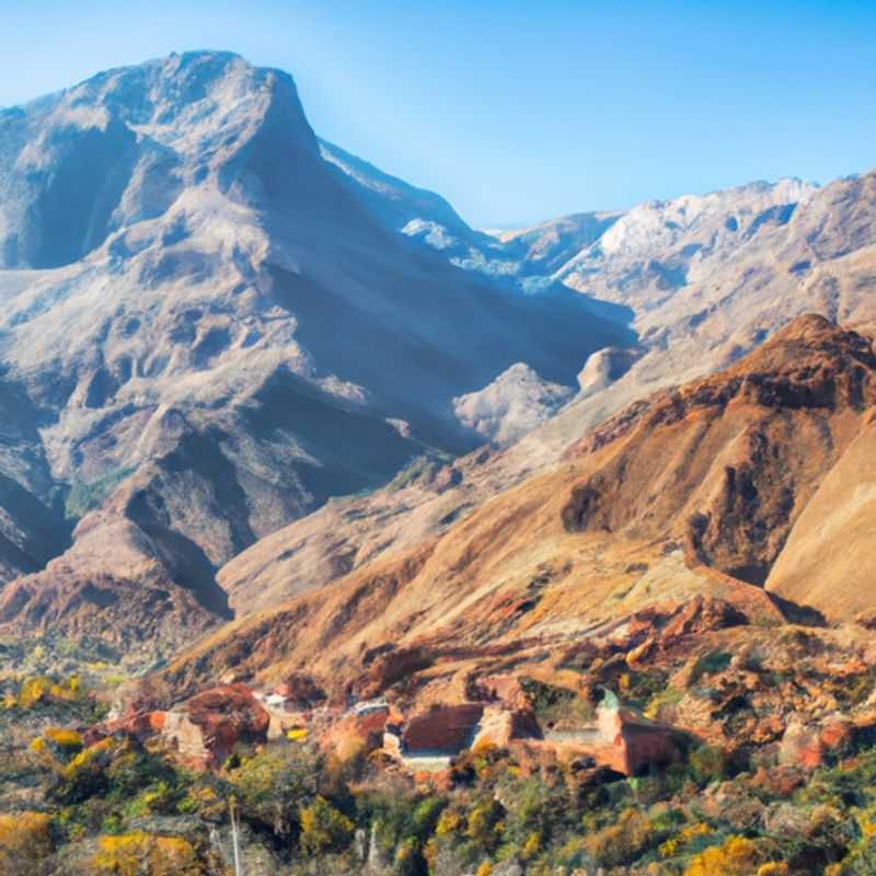 Visite du village traditionnel berbère dans les montagnes de l'Atlas au Maroc au printemps