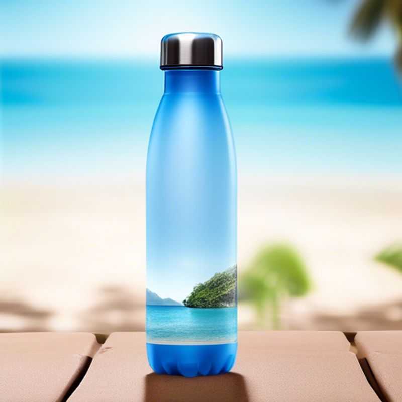 Botella de agua reutilizable para hidratarse de forma sostenible.