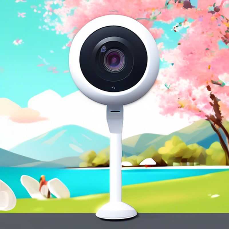 A sleek, portable webcam with a built-in microphone, perfect for crystal-clear video calls on the go.