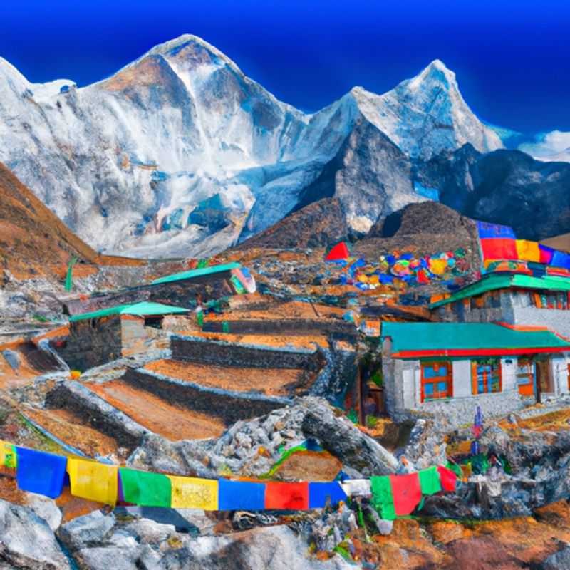 Visita al pueblo de Phakding durante la caminata invernal al campamento base del Everest, Nepal
