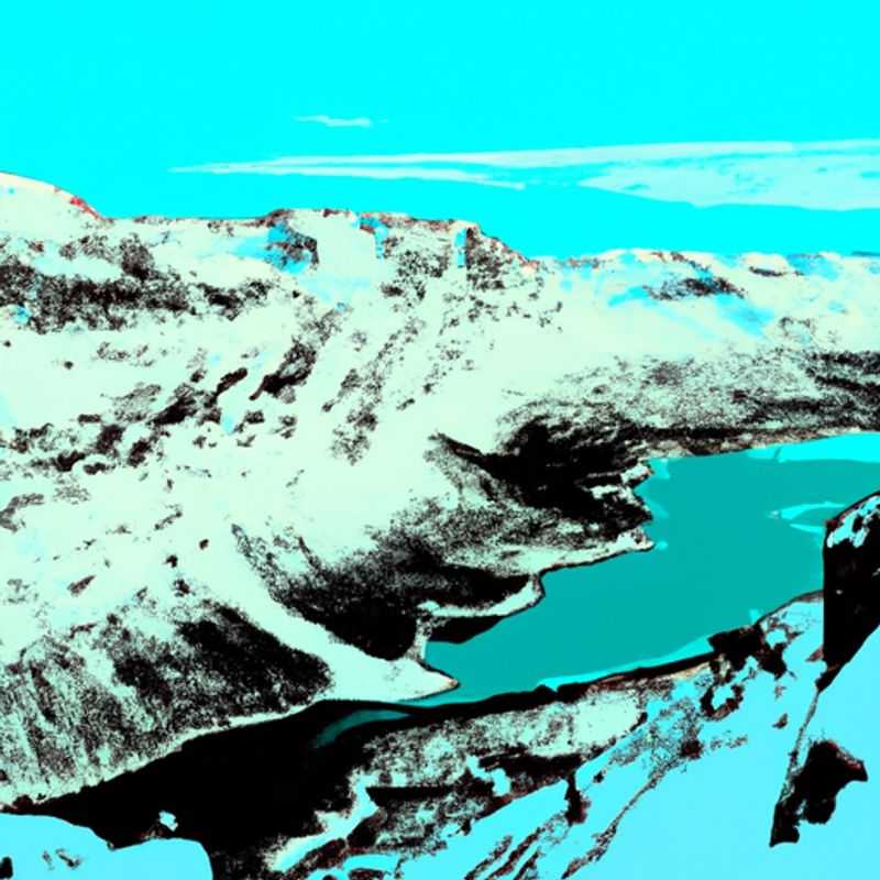 Six digital nomads traversing the breathtaking expanse of Besseggen Ridge, Norway, during a four-day winter adventure, surrounded by snow-capped peaks and a crisp, invigorating atmosphere.