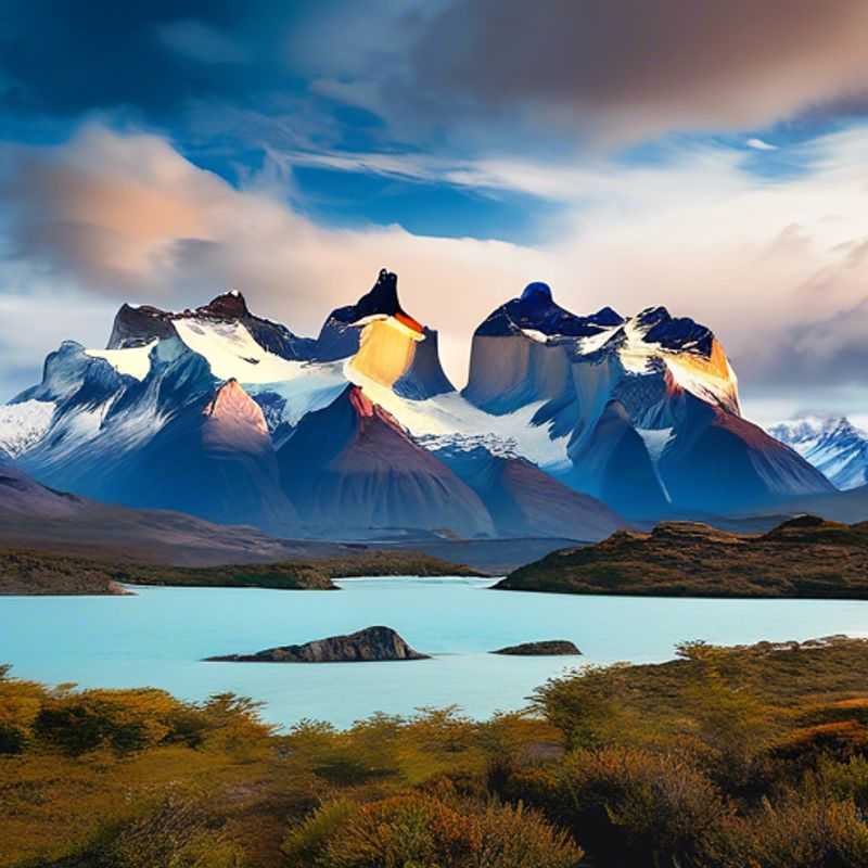 Visita el Glaciar Grey y admira su impresionante hielo azul en el W-Trek en Torres del Paine, Chile durante el otoño