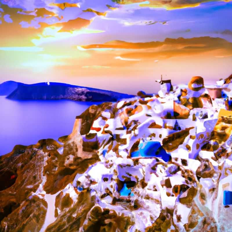 La détente à Amoudi Bay à Santorin, Grèce, au printemps