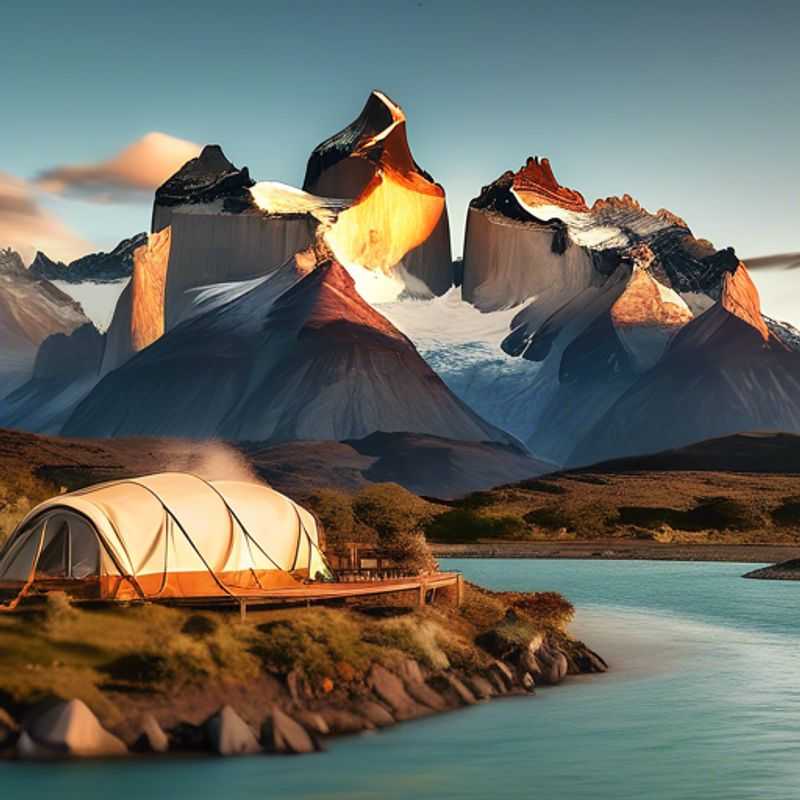 Quatre voyageurs aventuriers du groupe The Luxury Traveler explorant les paysages à couper le souffle de la Patagonie, entre l'Argentine et le Chili, lors de leur escapade de 4 jours entre l'été et l'automne.