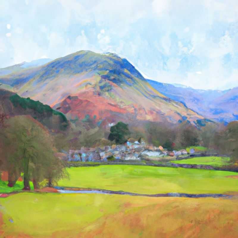 Four friends embark on an adventurous 2&#45;week journey through the breathtaking landscapes of the Lake District, UK, during the vibrant season of spring, surrounded by blooming wildflowers and the gentle murmur of cascading waterfalls.