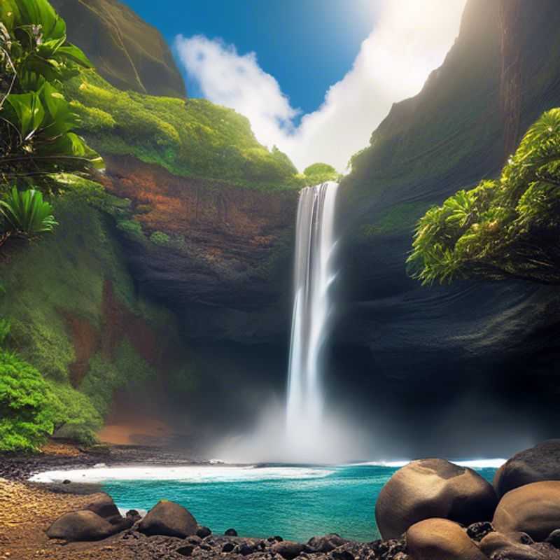 Randonnée sur l'intégralité du sentier Kalalau et camping sur la plage de Kalalau au printemps à Hawaii
