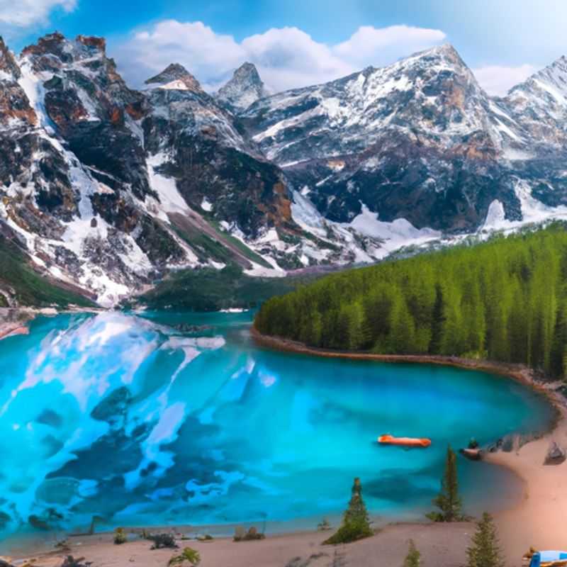 Canoë sur le lac Moraine dans le parc national de Banff &#58; Aventure automnale au cœur des Rocheuses canadiennes
