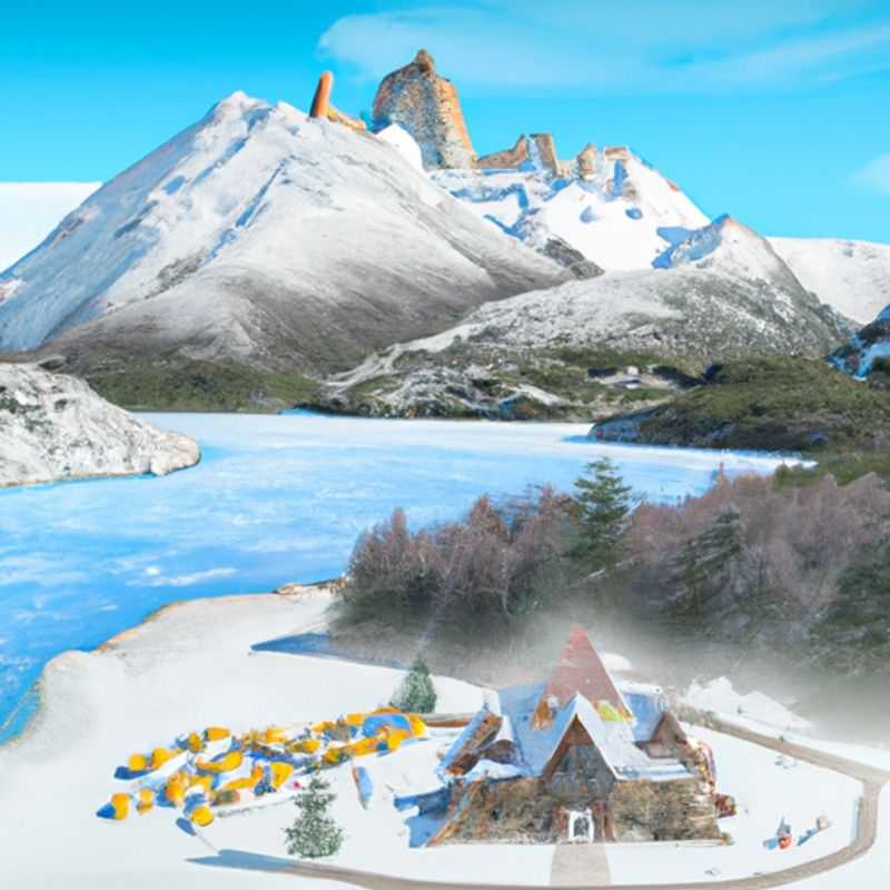 Recorrido en kayak por el lago en el circuito Huemul en invierno