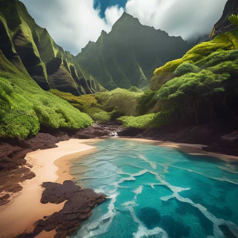Découvrez la flore et la faune indigènes le long du sentier du Kalalau à Hawaï au printemps