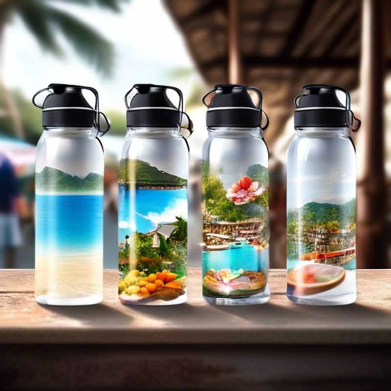 Dos botellas de agua reutilizables, una de acero inoxidable y otra de vidrio, listas para hidratarte de forma sostenible. ¡Elige la que mejor se adapte a tu estilo de vida!