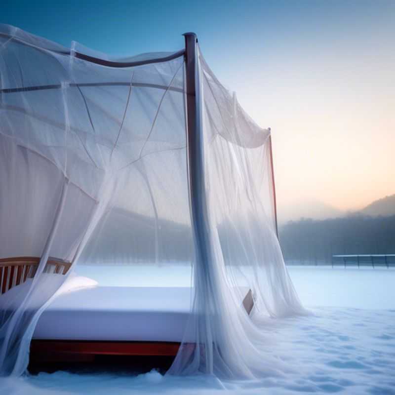 Une moustiquaire, un élément essentiel pour une bonne nuit de sommeil lors d'un voyage, offrant une protection contre les moustiques et autres insectes.