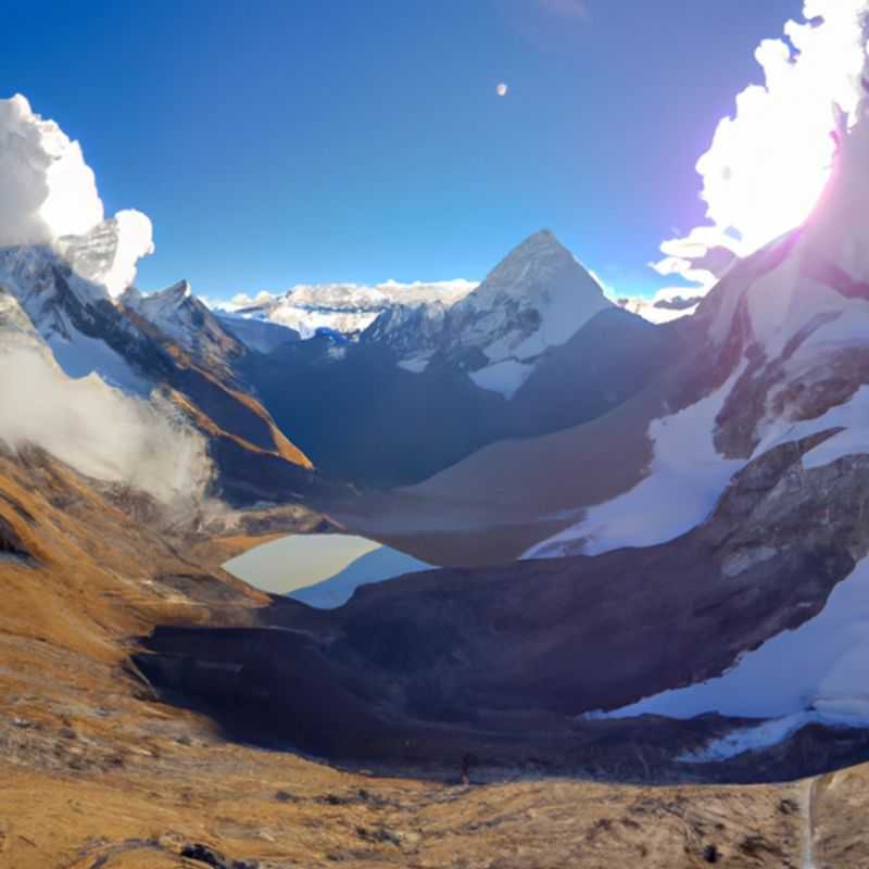 A couple gazes in awe at the majestic Alpamayo peak, a breathtaking backdrop for their 24-hour adventure at the Alpamayo Base Camp Trek in Peru, surrounded by stunning mountain scenery during the vibrant spring season.