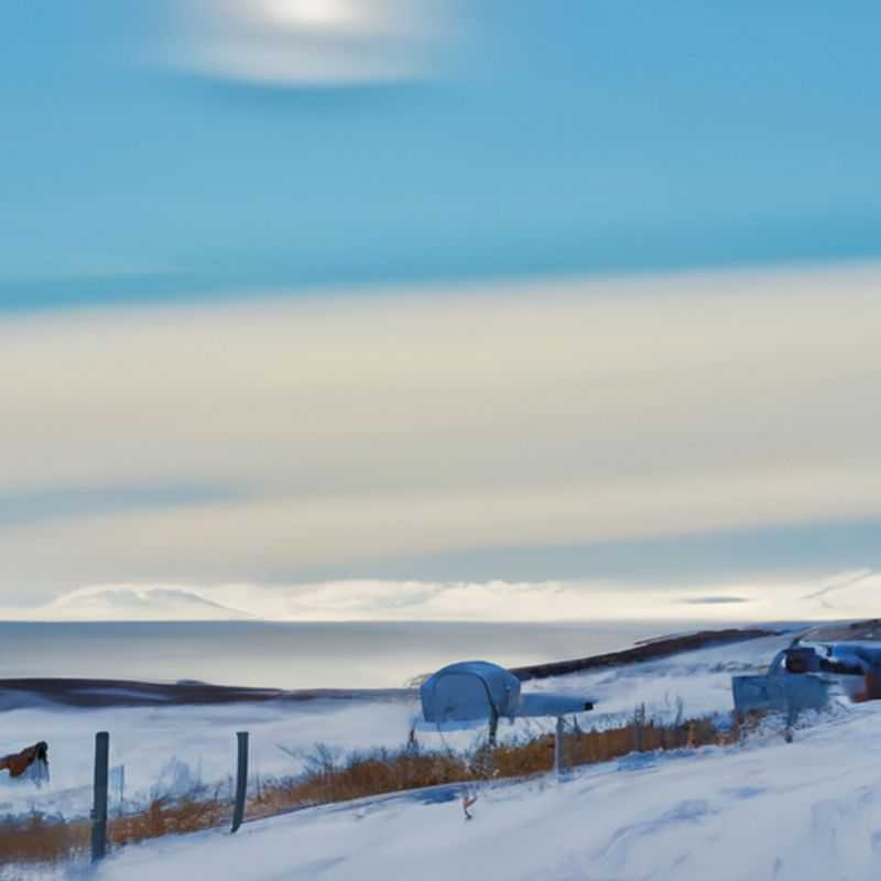 Quatre personnes traversent le paysage enneigé du Sentier Long Range, à Terre-Neuve, au Canada, lors d'une excursion de trois jours entre l'hiver et le printemps, profitant de la beauté saisissante de la nature sauvage canadienne.
