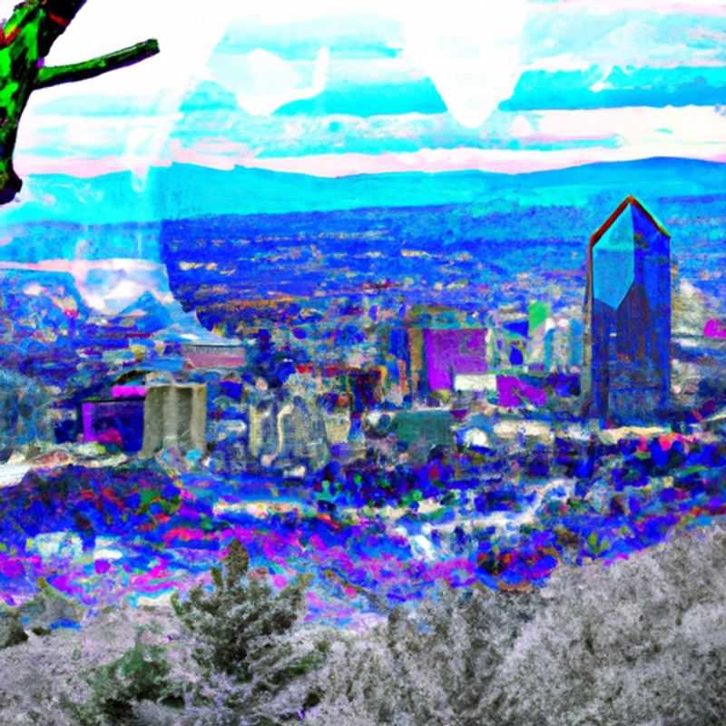 Quatre amis se promènent dans les rues pittoresques d'Asheville, aux États-Unis, en hiver, admirant l'architecture historique et les montagnes enneigées qui entourent cette charmante ville.