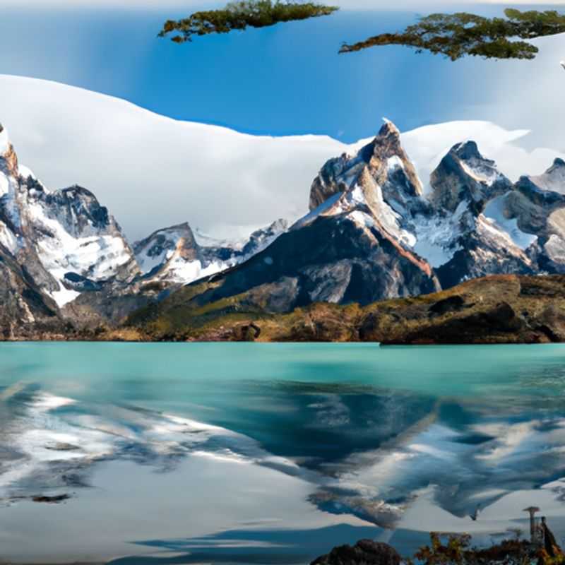 Un groupe de six personnes s'émerveille devant le paysage majestueux de la Patagonie, partagé entre l'Argentine et le Chili, lors de leur escapade hivernale de 4 jours. Les sommets enneigés des Andes se dressent fièrement à l'horizon, tandis que les lacs glaciaires aux eaux turquoise scintillent sous le soleil d'hiver.