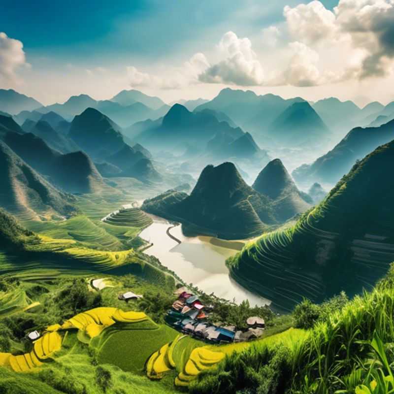 Explora el Geoparque del Meseta de Dong Van y sus impresionantes formaciones de piedra caliza en el Bucle de Ha Giang, Vietnam: Un viaje entre el verano y el otoño