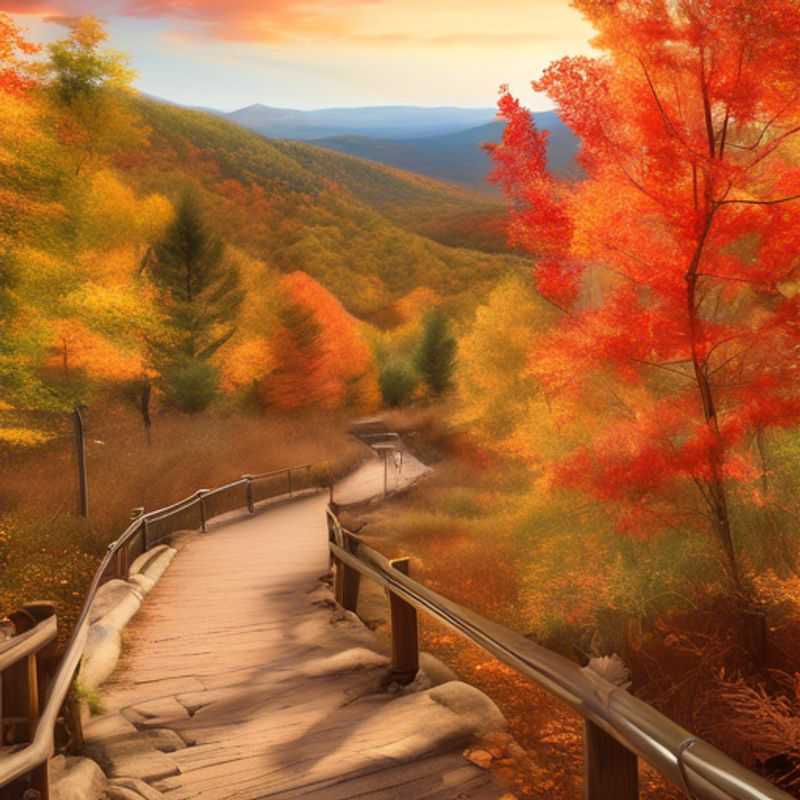 Un groupe de six randonneurs, les Foodies, profitent d'une randonnée automnale sur le sentier des contreforts, entourés de couleurs vibrantes et d'un paysage pittoresque.