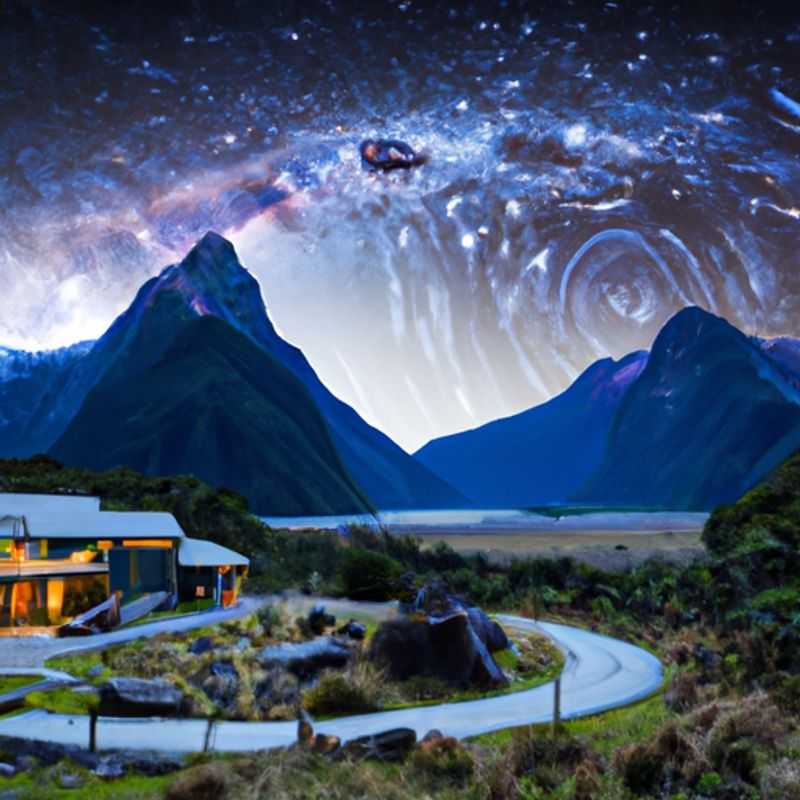 Détente aux sources thermales de Te Anau dans le Milford Track, en Nouvelle-Zélande, au printemps